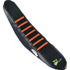 SEAT COVER KTM SX 85  BLK / ORG RIBS
