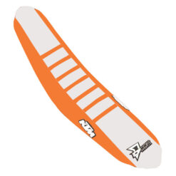 SEAT COVER ORANGE/WHITE ORANGE RIBS KTM SX/F 125-450 KTM 350 XC-F 450 SX-F Factory Edition 350 SX-F 250 SX-F 450 SX-F 250 XC-F 450 XC-F 125 SX 150 SX 16-18