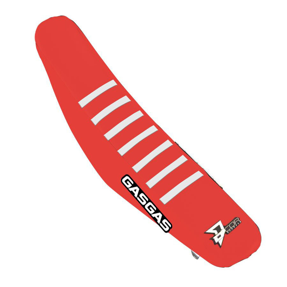 SEAT COVER RED W/WHITE RIBS GAS Gas Gas MC 250F MC 450F 21