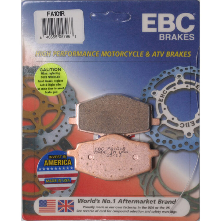 BRAKE PADS FA101R SINTERED R SERIES Yamaha TT-R225 XT350 Rt180 XT600 1985-2004
