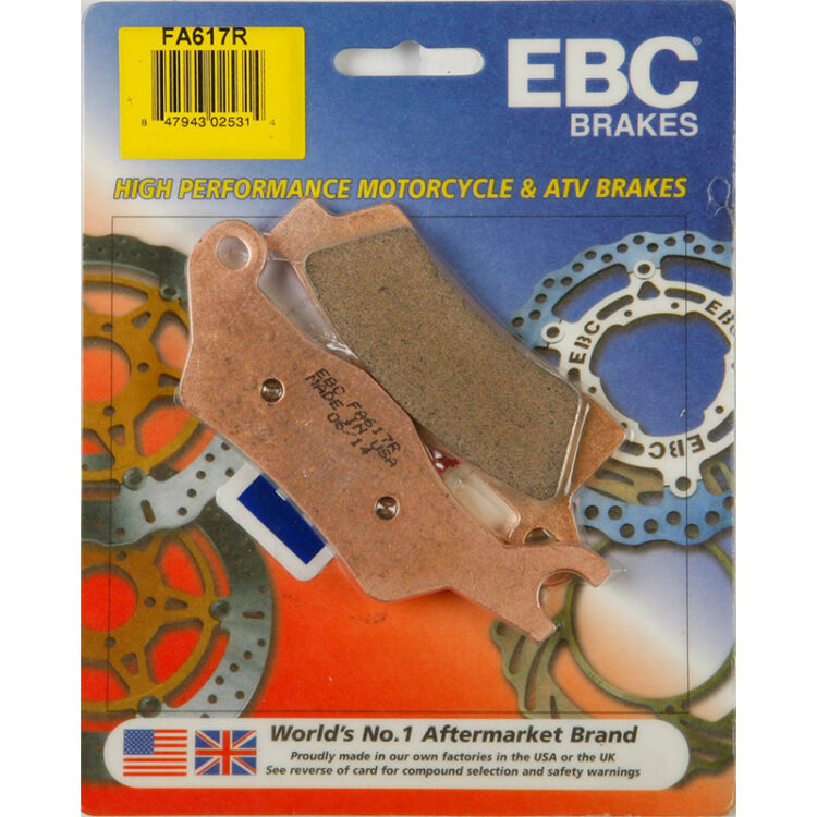 BRAKE PADS FA617R SINTERED R SERIES Can-Am Outlander 800R XMR [IRS] Outlander 450 L [IRS] Outlander 500 L [IRS] Outlander 450 L DPS [IRS] Outlander 500 L DPS [IRS] Outlander L Max 450 [IRS] Outlander L Max 450 DPS [IRS] Outlander L Max 500 [IRS] Outlander