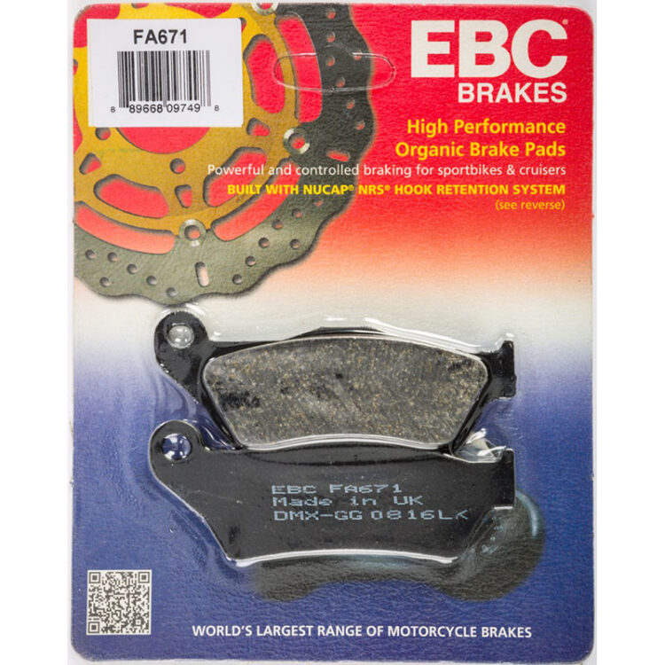 BRAKE PADS FA671 ORGANIC BMW K1200R K1200S 2005-2008
