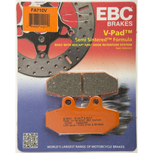 BRAKE PADS FA710V SEMI-SINTERED V SERIES Harley-Davidson Harley Davidson FXBB Softail Street Bob FXFB Softail Fat Bob FXLR Softail Low Rider FLSB Softail Sport Glide FLHC Softail Heritage Classic FLHCS Softail Heritage Classic FLSL Softail Slim FXFBS Softa