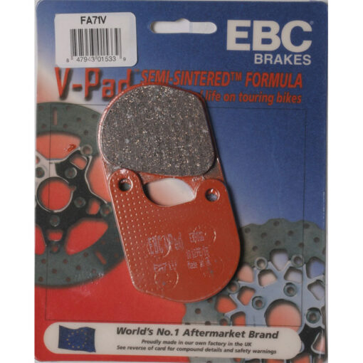 BRAKE PADS FA71V SEMI-SINTERED V SERIES Harley-Davidson Harley Davidson FXR Super Glide FXB Sturgis FXE Super Glide FXEF Fat Bob FXRS Low Glide FXRT Sport Glide FXSB Low Rider - Belt FXWG Wide Glide FXS Low Rider XLH1000 Sportster 1000 XLS1000 1000 Roadste