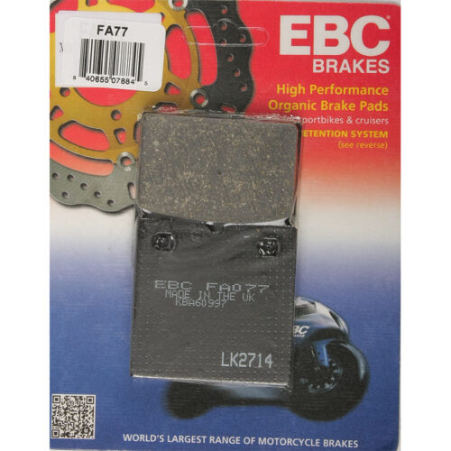 BRAKE PADS FA77 ORGANIC BMW R80R R65 R80 R80RT R80G/S R100GS 1984-1995