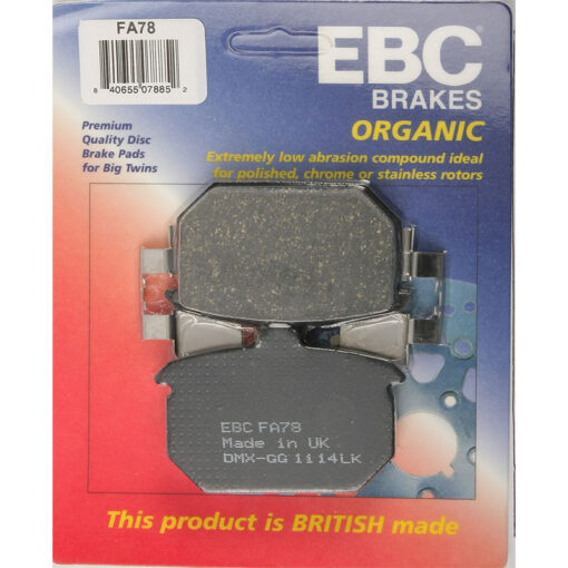 BRAKE PADS FA78 ORGANIC Harley-Davidson Harley Davidson FXR Super Glide FXB Sturgis FXE Super Glide FXEF Fat Bob FXLR Low Rider Custom FXRC Low Rider Chrome FXRDG Disc Glide FXRS Low Glide FXRS-SP Low Rider Sport FXRT Sport Glide FXSB Low Rider - Belt FXWG