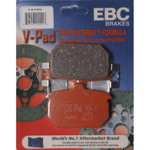 BRAKE PADS FA78V SEMI-SINTERED V SERIES Harley-Davidson Harley Davidson FXR Super Glide FXB Sturgis FXE Super Glide FXEF Fat Bob FXLR Low Rider Custom FXRC Low Rider Chrome FXRDG Disc Glide FXRS Low Glide FXRS-SP Low Rider Sport FXRT Sport Glide FXSB Low R