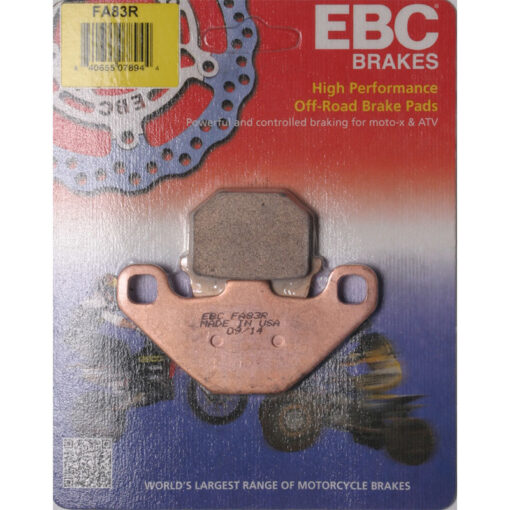 BRAKE PADS FA83R SINTERED R SERIES Zero Yamaha Bombardier Can-Am Kawasaki Polaris Suzuki S DS Xu Mx X YFM300G Grizzly [SRA] Rally 200 DS 90 X KD 80 KXT 250 Tecate KX100 KX250 KX125 KX80 KX80 Big Wheel Sawtooth Phoenix 200 RM85 RM85L RM80 YFM90R Raptor 1982