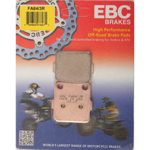 BRAKE PADS FA84/3R SINTERED R SERIES Kawasaki Suzuki Yamaha KLX140G KLX140 KLX140L Lt250R Quadracer Lt230S Quadsport RM250 RM125 YZ80 YZ250WR YZ125 YZ250 YZ85 YZ65 1985-2020 Kawasaki Suzuki Yamaha KLX140G KLX140 KLX140L Lt250R Quadracer Lt230S Quadsport RM