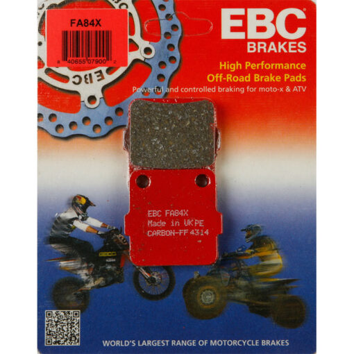 BRAKE PADS FA84X CARBON X SERIES Kawasaki Suzuki Yamaha Honda KX85 KLX140 KLX140L KX100 KFX 450R KX80 KX80 Big Wheel Lt230E Quadrunner Lt250S Quadsport RM100 Lt-Z250 QuadSport Z Lt-Z400 QuadSport Z YFM250R Raptor YFZ450 YFM250RSE Raptor SE YFM250RSE2 Rapto