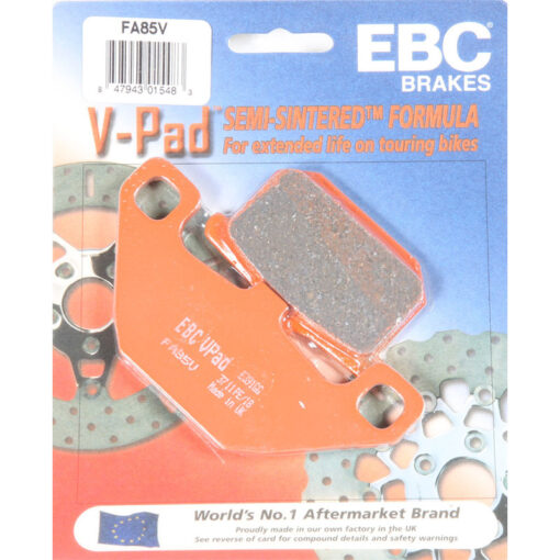 BRAKE PADS FA85V SEMI-SINTERED V SERIES Indian Kawasaki Chief Blackhawk Chief Blackhawk Dark Chief Bomber Chief Classic Chief Dark Horse Chief Deluxe Chief Roadmaster Chief Standard Chief Vintage EX250F Ninja 250R EN500C Vulcan 500 Ltd VN1500E Vulcan 1500