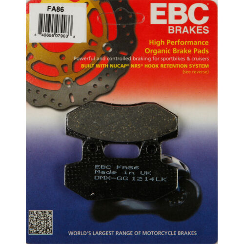 BRAKE PADS FA86 ORGANIC Hyosung Honda ST7 CMX250 Rebel 250 GT250 GT250R GV250 GT650 GT650R GT650S GV650 1985-2012 Hyosung Honda ST7 CMX250 Rebel 250 GT250 GT250R GV250 GT650 GT650R GT650S GV650 1985-2012 Hyosung Honda ST7 CMX250 Rebel 250 GT250 GT250R GV25