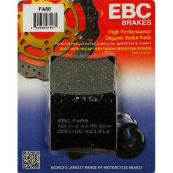 BRAKE PADS FA88 ORGANIC Yamaha XVS11 V-Star 1100 Custom XVS11A V-Star 1100 Classic XVS11AT V-Star 1100 Silverado VMX1200 V-Max YZF600R FZR600R XV1100 Virago YZF750R XV750 Virago YZF1000 FZR1000 GTS1000A FJ1200 TDM850 FZR400 YX600 Radian FZ600 FZ750 FZR750R
