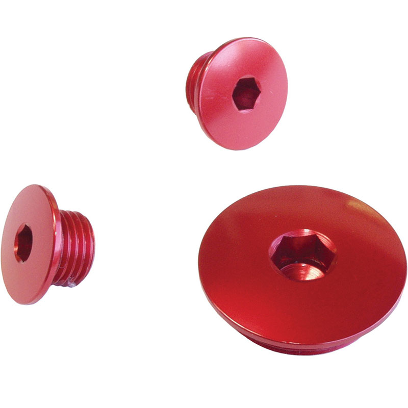 ENGINE PLUGS RED Kawasaki Suzuki KX250F RM-Z250 2004-2010