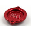 OIL FILTER COVER RED KTM/HUS/GAS Husqvarna KTM FE 501S 500 XCF-W FC 450 FE 450 FE 501 500 EXC-F 450 SX-F 450 XCF-W 450 XC-F 2012-2016
