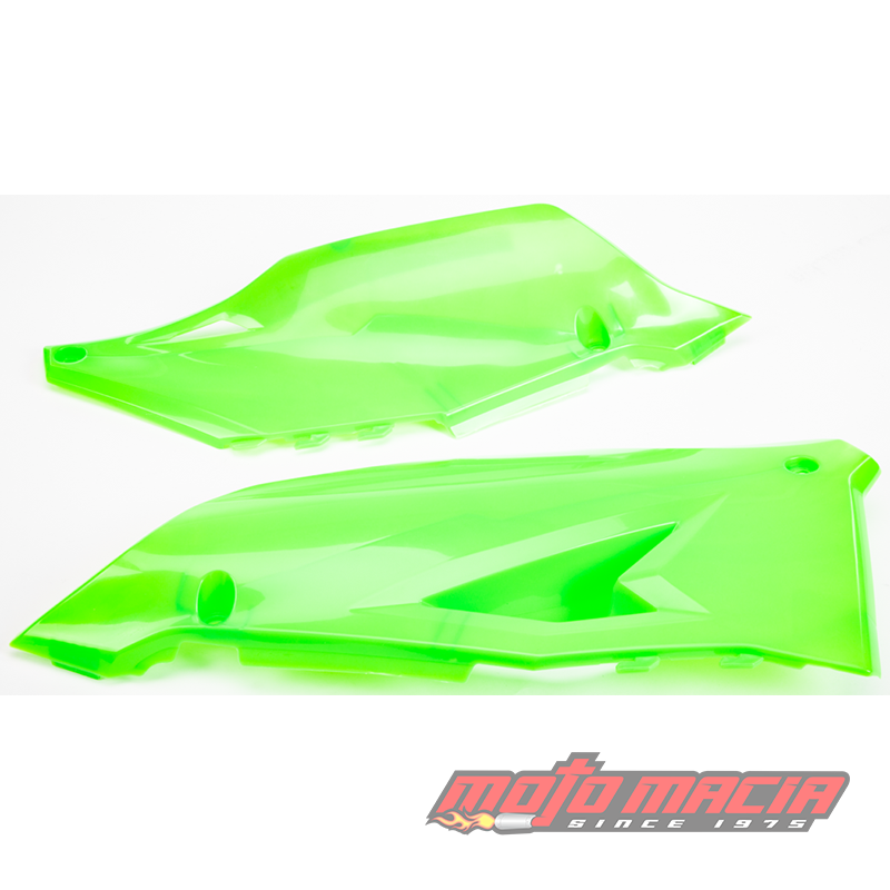 SIDE PANELS LIME GREEN Kawasaki KX450X 2021-2024 Kawasaki KX250X 2021-2024 Kawasaki KX250F 2021-2024 Kawasaki KX450F 2019-2024