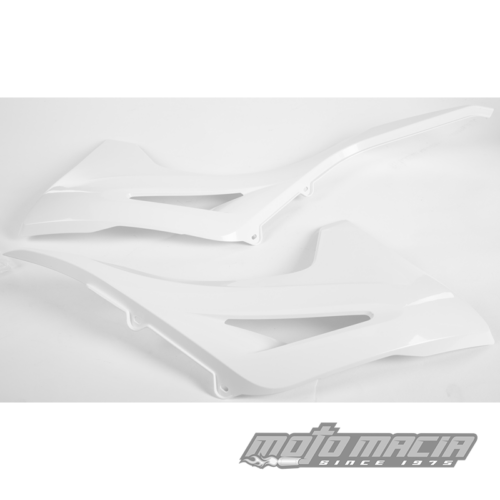 RADIATOR SCOOPS WHITE GAS Gas Gas MC 125 2021-2022 Gas Gas MC 250F 2021-2022 Gas Gas MC 450F 2021-2022 Gas Gas EC 300 2021-2022 Gas Gas EX 250F 2021-2022 Gas Gas EX 350F 2021-2022 Gas Gas EX 450F 2021-2022 Gas Gas EX 300 2021-2022 Gas Gas E