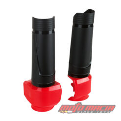 UPPER FORK W/CLAMP PROTECTOR BLACK/RED