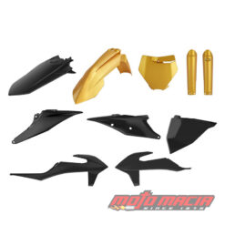FULL PLASTIC KIT KTM GOLD/BLACK KTM 450 SX-F 350 SX-F 250 SX-F 250 SX 150 SX 125 SX 450 XC-F 350 XC-F 250 XC-F 300 XC 250 XC 300 XC TPi 250 XC TPi 125 XC 150 XC-W 250 XC-W TPi 300 XC-W TPi 350 XCF-W 150 XC-W TPi 2019-2022
