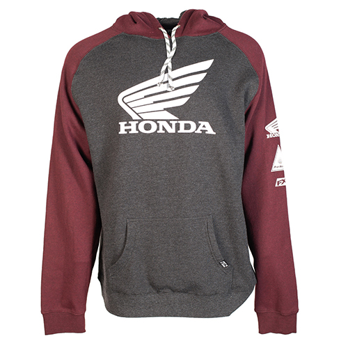 FACTORY EFFEX HONDA WING PULLOVER/CHARCOAL-BURGANDY