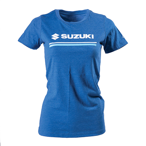 FACTORY EFFEX SUZUKI STRIPES WOMENS T-SHIRT/ HEATHER ROYAL