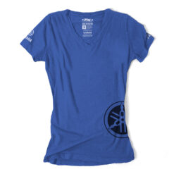 FACTORY EFFEX YAMAHA FORK WOMENS T- SHIRT / BLUE