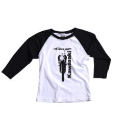 FX KAWASAKI BIKE YOUTH BASEBALL SHIRT / BLACK-WHITE