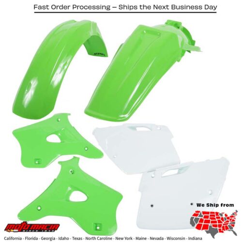 PLASTIC KIT GREEN Kawasaki KX250 1994-1998 Kawasaki KX125 1994-1998