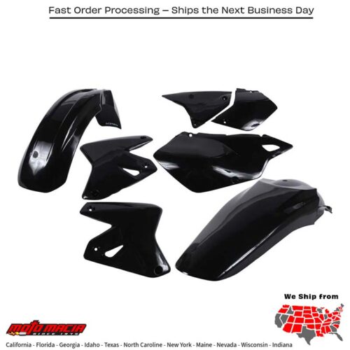 PLASTIC KIT BLACK Kawasaki KLX400R 2003-2003 Kawasaki KLX400SR 2003-2003 Suzuki DR-Z400E 2000-2007 Suzuki DR-Z400 2000-2004 Suzuki DR-Z400E Non CA Model 2000-2007 Suzuki DR-Z400E CA Model 2004-2007 Kawasaki KLX400R CA MODEL 2004-2004 Kawasaki KLX400R NON C