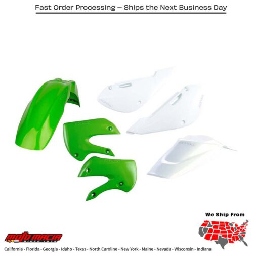 PLASTIC KIT GREEN Kawasaki KLX110 2003-2009 Kawasaki KX65 2000-2021