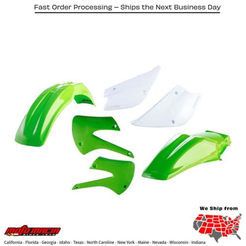 PLASTIC KIT GREEN Kawasaki KX85 2001-2013 Kawasaki KX100 2001-2013