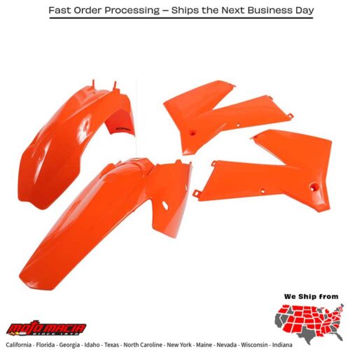 PLASTIC KIT ORANGE KTM 250 SX 250 SX-F 450 SX-F 125 Exc 525 EXC-G Racing 400 EXC 4-Stroke 525 EXC 4-Stroke 525 SX 4-Stroke 125 SX 200 Exc 250 EXC 250 EXC-F 300 EXC 450 EXC-F 500 EXC-F 150 SX 2005-2006
