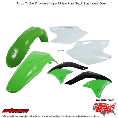 PLASTIC KIT GREEN Kawasaki KX250F 2006-2008