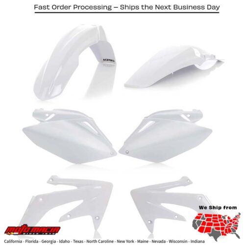 PLASTIC KIT WHITE Honda CRF250R 2006-2009
