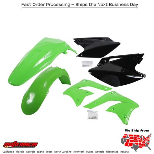 PLASTIC KIT GREEN Kawasaki KX250F 2006-2008