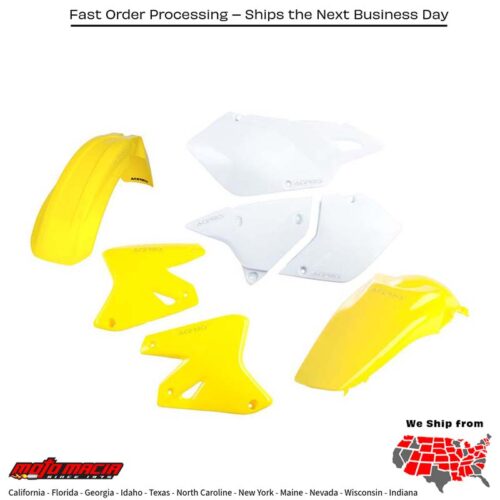 PLASTIC KIT YELLOW YELLOW Suzuki DR-Z400E 2000-2007 Suzuki DR-Z400 2000-2004 Suzuki DR-Z400E Non CA Model 2000-2007 Suzuki DR-Z400E CA Model 2004-2007
