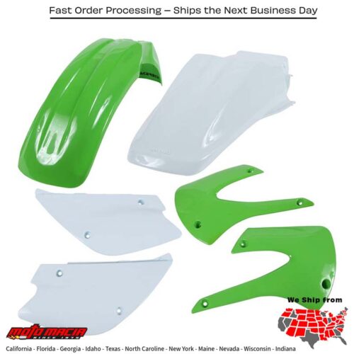 PLASTIC KIT (GREEN) Kawasaki KX85 KX100 2001-2013