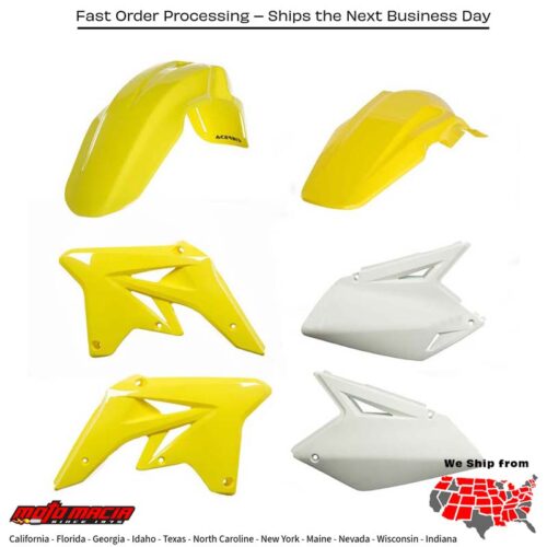 PLASTIC KIT YELLOW Suzuki RM-Z250 2007-2009