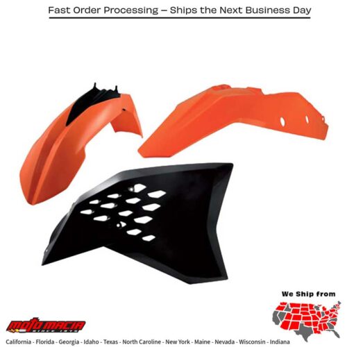 PLASTIC KIT ORANGE KTM 250 SX 2007-2010 KTM 250 SX-F 2007-2010 KTM 250 XC 2008-2011 KTM 250 XC-W 2008-2011 KTM 300 XC 2008-2011 KTM 300 XC-W 2008-2011 KTM 450 SX-F 2007-2010 KTM 450 XCF-W 2008-2010 KTM 530 XC-W 4-Stroke 2008-2010 KTM 200 Xc 2008-2009 KTM 4