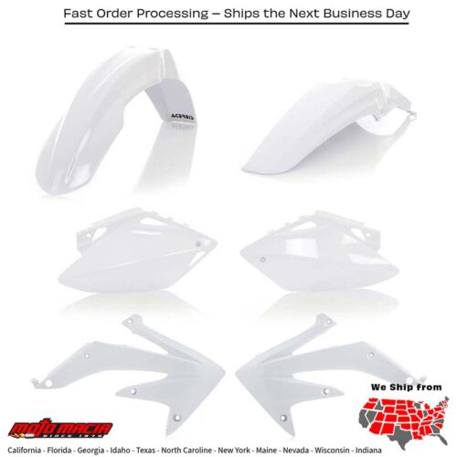 PLASTIC KIT WHITE Honda CRF450R 2007-2008
