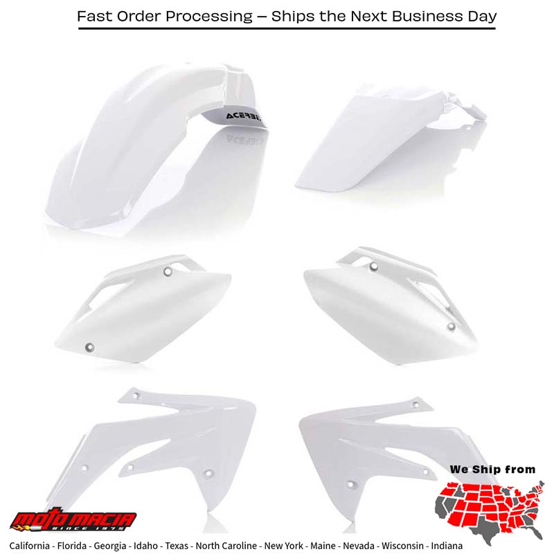 PLASTIC KIT WHITE Honda CRF150R 2007-2024 Honda CRF150RB Expert 2007-2019