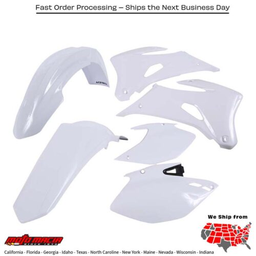 PLASTIC KIT WHITE Yamaha WR250F 2007-2009 Yamaha WR450F 2007-2009