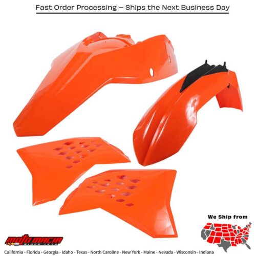 PLASTIC KIT ORANGE KTM 250 XC-W 2008-2011 KTM 250 XCF-W 2008-2011 KTM 300 XC-W 2008-2011 KTM 400 XC-W 4-Stroke 2009-2010 KTM 450 XCF-W 2008-2011 KTM 530 XC-W 4-Stroke 2008-2011 KTM 200 Xc-W 2008-2011 KTM 350 XCF-W 2008-2011