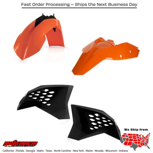 PLASTIC KIT ORANGE KTM 450 EXC-R 4-Stroke 530 EXC-R 4-Stroke 2008-2011