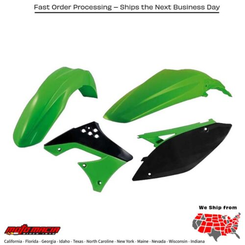 PLASTIC KIT GREEN Kawasaki KX250F 2009-2012