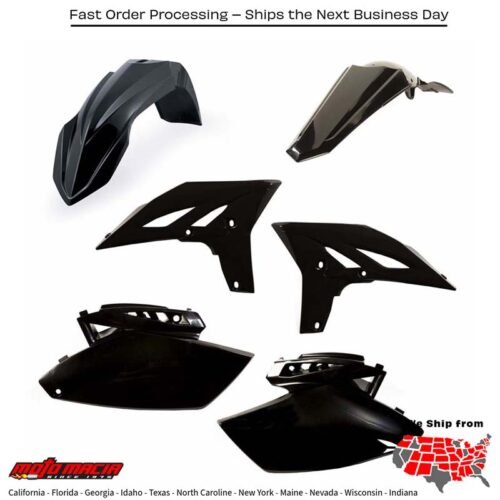 PLASTIC KIT BLACK Yamaha YZ250F 2010-2013