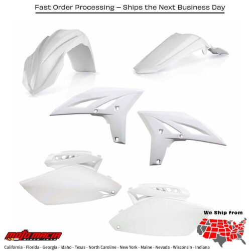PLASTIC KIT WHITE Yamaha YZ250F 2010-2013