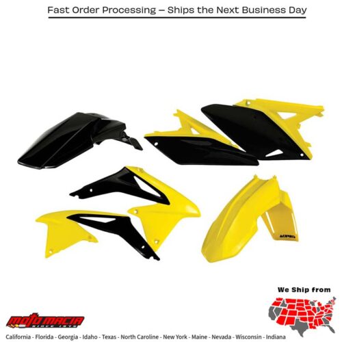 PLASTIC KIT YELLOW Suzuki RM-Z250 2010-2018
