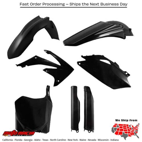 PLASTIC KIT BLACK Honda CRF450R 2009-2012 Honda CRF250R 2010-2013