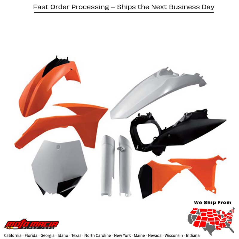 PLASTIC KIT ORANGE KTM 350 XC-F 2011-2012 KTM 150 XC 2012-2012 KTM 350 SX-F 2011-2012 KTM 250 SX 2012-2012 KTM 250 SX-F 2011-2012 KTM 250 XC 2012-2012 KTM 300 XC 2012-2012 KTM 450 SX-F 2011-2012 KTM 250 XC-F 2011-2012 KTM 150 SX 2012-2012 KTM 125 SX 2012-2